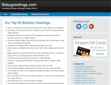 Tablet Screenshot of bdaygreetings.com